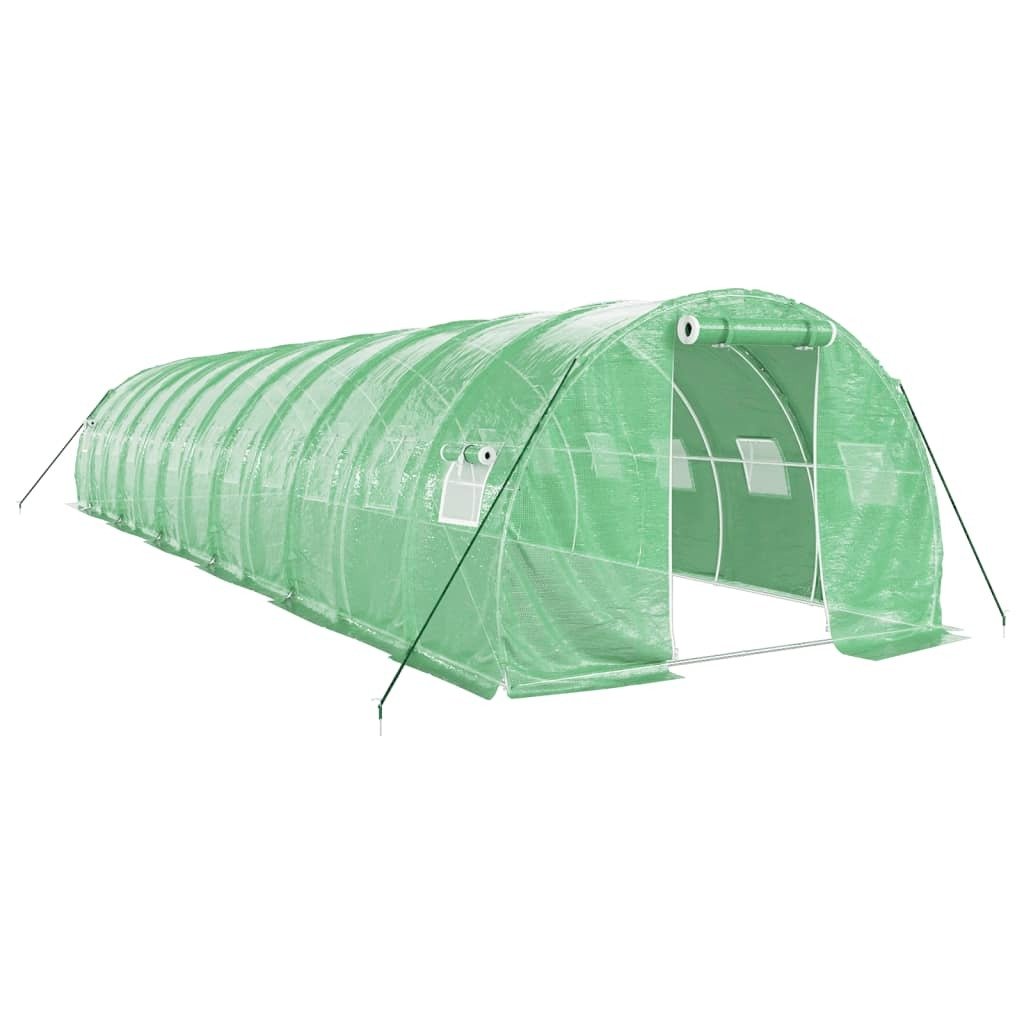 Prolenta Premium - Szklarnia z ramą stalową zielona 36 m² 12x3x2 m