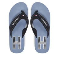 Klapki i japonki męskie - Japonki Tommy Hilfiger Hilfiger H Padded Beach Sandal FM0FM05536 Granatowy - miniaturka - grafika 1