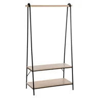 Półki łazienkowe - Stojak na wieszaki z ubraniami, wolnostojący, z dwiema półkami GARMENT RACK JANO - miniaturka - grafika 1