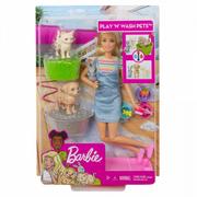 Lalki dla dziewczynek - Mattel Barbie Kąpiel Zwierzatek FXH11 - miniaturka - grafika 1