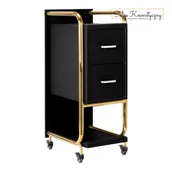 Meble kosmetyczne - Gabbiano pomocnik fryzjerski Solo złoto - czarny - miniaturka - grafika 1