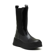 Botki damskie - Calvin Klein Skórzane sztyblety - miniaturka - grafika 1