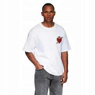 Męska bawełniana koszulka z ozdobnym nadrukiem off white V2 OM-TSCT-0290 M - Koszulki męskie Męska bawełniana koszulka z ozdobnym nadrukiem off white V2 OM-TSCT-0290 M - Koszulki męskie - miniaturka - grafika 1