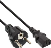 Kable miedziane - kabel sieciowy 40er Bulk-Pack InLine®, zabezpieczenie zgodne z testem IEC. C13, 1,5 m - miniaturka - grafika 1