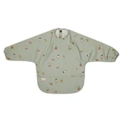 Śliniaki i fartuszki - Nuuroo - Śliniak Fartuszkowy Wodoodporny Z Kieszonką Luna Light Green Space - miniaturka - grafika 1