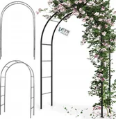 Kratki i pergole - Vilde Pergola ogrodowa, metalowa, 145x235cm, czarna - miniaturka - grafika 1