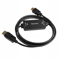 Kable - Konwerter HDMI do Displayport Adapter KABEL 1,8M - miniaturka - grafika 1