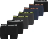 Majtki męskie - Bokserki męskie HEAD, 7-pak - Basic Boxer Trunks ECOM, Bawełna Stretch Black/Blue/Yellow/Orange S - miniaturka - grafika 1