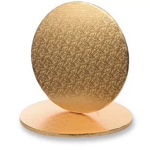 Modecor okrągły podkład pod tort złoty 35cm - Dodatki do ciast w proszku - miniaturka - grafika 1