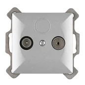 Gniazdka elektryczne - Abex Perła srebrny gniazdo antenowe końcowe GAP-P/K GAP-P/K-srebrny - miniaturka - grafika 1