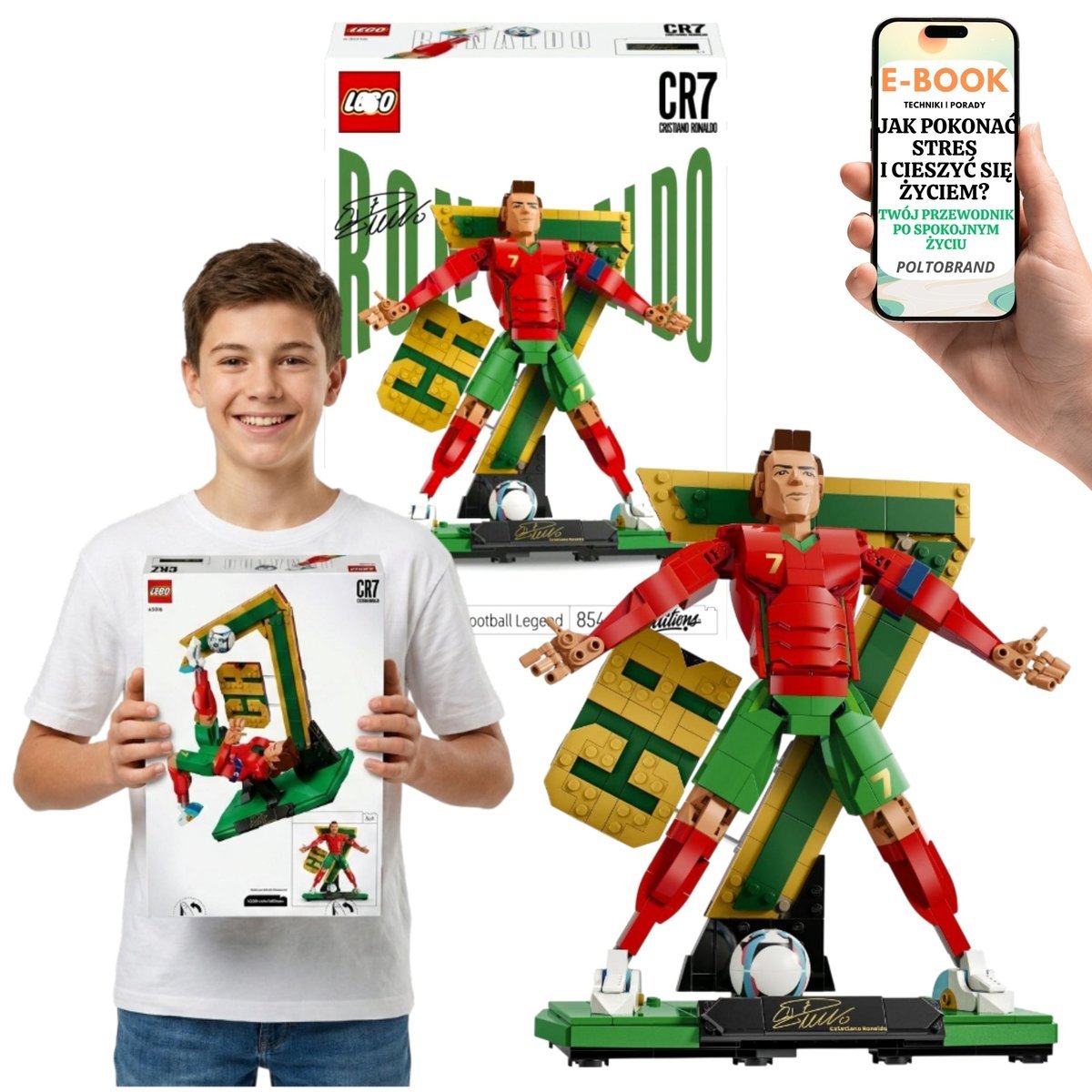 LEGO RONALDO CR7 43016 Piłkarska Legenda SIUUU Prezent Dla Chłopca Kibica Futbolu + E-BOOK-1
