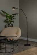 Lampy stojące - Lucide MILNE 44716/06/30 lampa stojąca czarna LED 8W na łamanym ramieniu - miniaturka - grafika 1