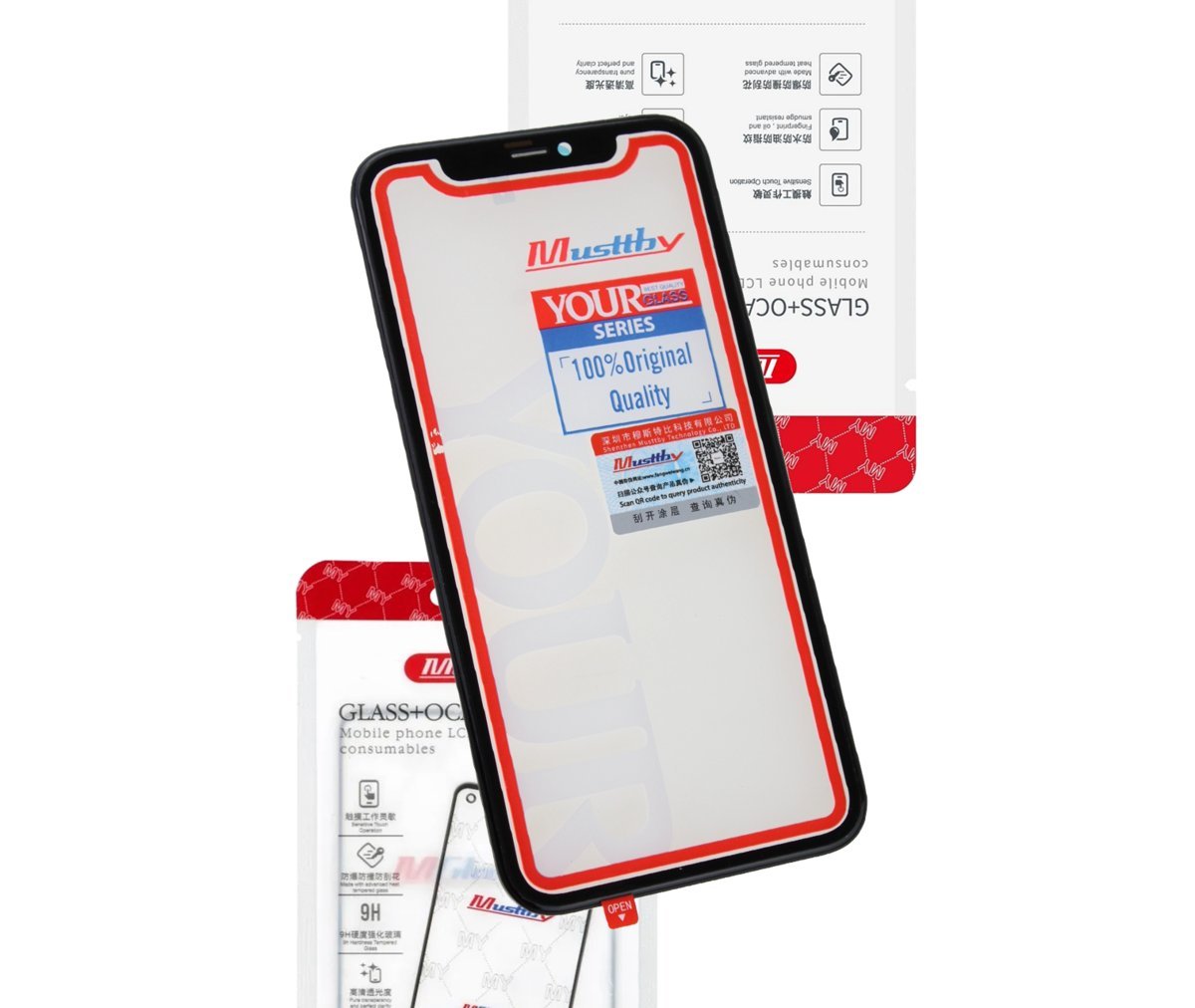 Szybka Szkło do Wyświetlacza MUSTTBY z OCA do Apple iPhone 14 Pro