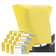Kosmetyczne akcesoria jednorazowe - Pokrowiec na zagłówek stomatologiczny 32cm x 28cm żółty podfoliowany 54g DentixPro 600szt - miniaturka - grafika 1