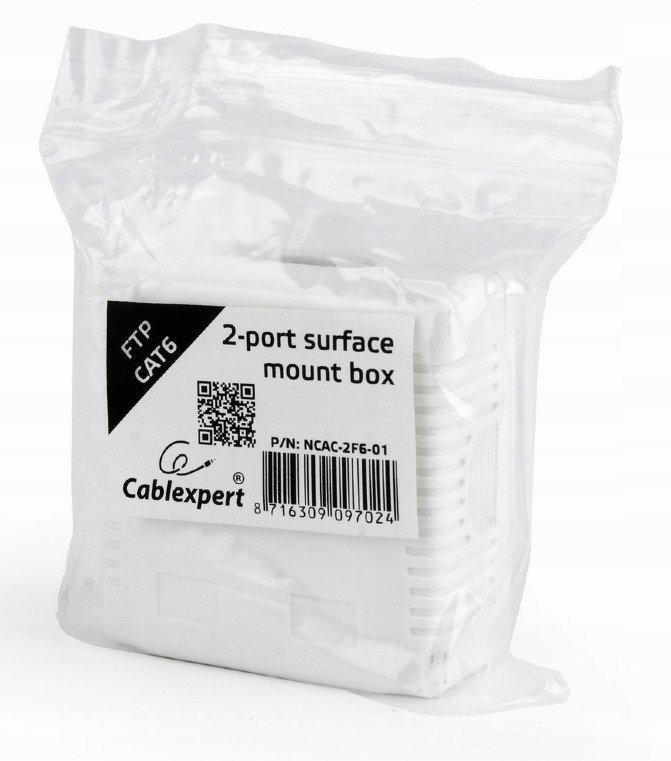 GEMBIRD gniazdo natynkowe ekranowane 2xRJ45 Kat. 6A FTP