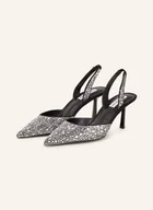 Czółenka - Steve Madden Czółenka Z Odkrytą Piętą Verged Z Ozdobnymi Kamykami schwarz - miniaturka - grafika 1