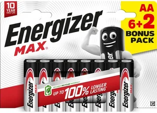 Energizer battery Alkaline Max AA DHP8 6+2 - Baterie i akcesoria - miniaturka - grafika 1