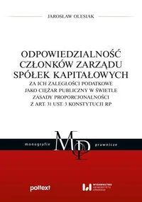 Odpowiedzialność członków zarządu spółek kapitałowych za ich zaległości podatkowe jako ciężar publiczny | ZAKŁADKA DO KSIĄŻEK GRATIS DO KAŻDEGO... - Prawo - miniaturka - grafika 2