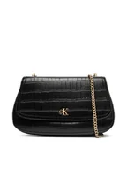 Torebki damskie - Calvin Klein Torebka Ck Croc Conv Chain Medium Bag LV04F3284G Czarny - miniaturka - grafika 1