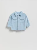 Bluzki dla niemowląt - Reserved - Bawełniana koszula - jasnoniebieski - miniaturka - grafika 1