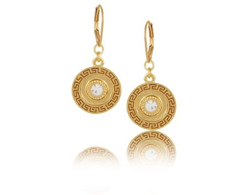 Colibra Pozłacane Kolczyki z monetą grecką(P23/LAT/131AU)