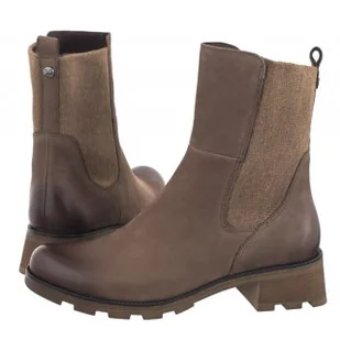 Botki Brązowe 9-25422-43 334 Taupe Nubuc (CP413-a) Caprice - Botki damskie - miniaturka - grafika 1