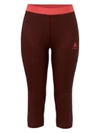 Spodnie sportowe damskie - Odlo Wełniane legginsy funkcyjne "Woll 150" w kolorze bordowym - miniaturka - grafika 1