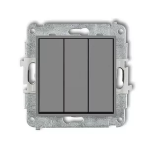 Karlik Łącznik potrójny MINI szary 27MWP-7 - Wyłączniki światła i elektryczne - miniaturka - grafika 1