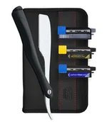 Brzytwy fryzjerskie - Kasho Captain, zestaw: brzytwa składana + wymienne ostrza + etui, CAP-R7 - miniaturka - grafika 1