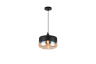 Lampy sufitowe - Lampa wisząca LENDER Ø25 E27- czarny/bursztynowy - miniaturka - grafika 1
