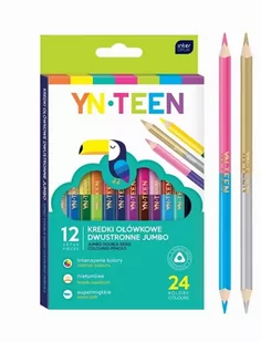 Noster Kredki Jumbo dwustronne 24kol - Przybory szkolne - miniaturka - grafika 2