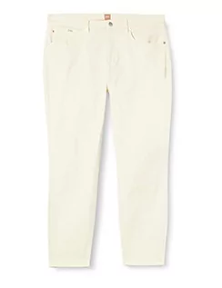 Spodnie damskie - BOSS Damskie spodnie jeansowe Jackie Slim Mr C Bc, Otwarty biały 118, 52 - grafika 1