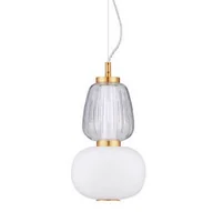 Lampy sufitowe - Ledowa lampa wisząca ARROYOS LE44494 18W 3000K nad stół biały złoty - miniaturka - grafika 1