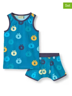 Småfolk 2-częściowy zestaw bielizny w kolorze niebieskim - Body dla niemowląt - miniaturka - grafika 1