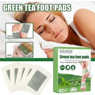 Herbata - Zhiyi 10 sztuk / pudełko Naturalna zielona herbata Płatki do stóp Patch Poprawa jakości snu Łagodzi stres ciała Pielęgnacja stóp Ziołowe plastry - miniaturka - grafika 1