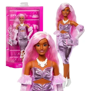 Barbie Deluxe Style #1 Lalka Modowa Różowe Włosy + Akcesoria Modowe - Lalki dla dziewczynek - miniaturka - grafika 1