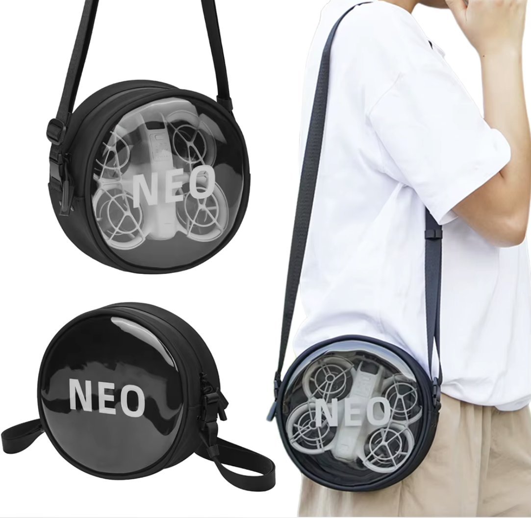 ETUI CASE FUTERAŁ PRZEZROCZYSTY OKRĄGŁY NA DRONA I AKCESORIA DO DJI NEO - REGULOWANA SMYCZ