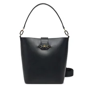 Torebki damskie - Torebka Tommy Hilfiger Heritage Leather Bucket AW0AW17396 Czarny - miniaturka - grafika 1