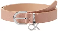 Paski - Calvin Klein Pasek damski Re-Lock Charm Buckle 2.5 cm Skórzany pasek, Beżowy (Cafe Au Lait), 90 - miniaturka - grafika 1