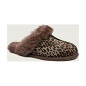 Kapcie damskie - UGG Skórzane obuwie domowe W SCUFFETTE CASPIAN z dodatkiem wełny - miniaturka - grafika 1