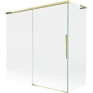 Parawany nawannowe - Mexen Rox L parawan nawannowy 2-skrzydłowy rozsuwany 170 + 80 x 150 cm, transparent, złoty - 8C9L-170-080-50-00 - miniaturka - grafika 1