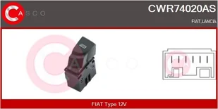 Przełącznik, podnośnik szyby Casco - Alternatory CWR74020AS - Akcesoria do układu elektrycznego - miniaturka - grafika 1