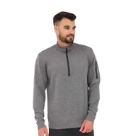 Bluzy sportowe męskie - Bluza męska wełniana z krótkim ekspresem Brubeck OUTDOOR MERINO - miniaturka - grafika 1