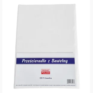 Prześcieradło bawełniane bez gumki 180x200 noris białe - Prześcieradła - miniaturka - grafika 1