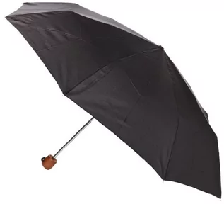 Parasole - Fulton Fulton Stowaway Deluxe czarny unisex parasol dla dorosłych, Czarny deluxe, Jeden rozmiar, Składany parasol - grafika 1
