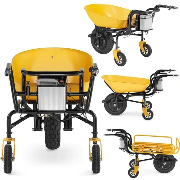 Taczka Elektryczna Wozidło Elektryczne na Akumulator z Napędem 350W 150KG