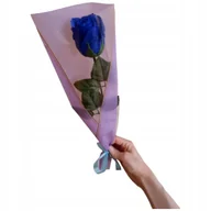 Sztuczne kwiaty - Bukiet róża mydlana pachnąca jak żywa 43 cm granat PREZENT zakończenie roku - miniaturka - grafika 1