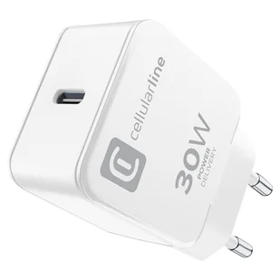 Cellularline The One - Ładowarka sieciowa USB-C Power Delivery 30W (biały) - Pozostałe akcesoria do telefonów - miniaturka - grafika 1