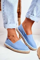 Espadryle damskie - Espadryle Damskie Pleciona Podeszwa Niebieskie Big Star DD274A153-37 - miniaturka - grafika 1