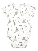 Body dla niemowląt - Chłopięce Body bawełniane krótki rękaw Indiański Wzór biały, Nicol,r.80 - miniaturka - grafika 1